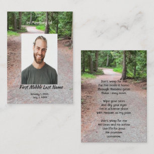 Keepsake Christian Beautiful Forest Trees Park, Business Card
