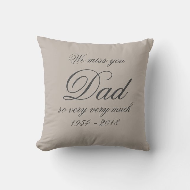Keepsake DAD In Loving Memory Names Personalised Cushion (Front)
