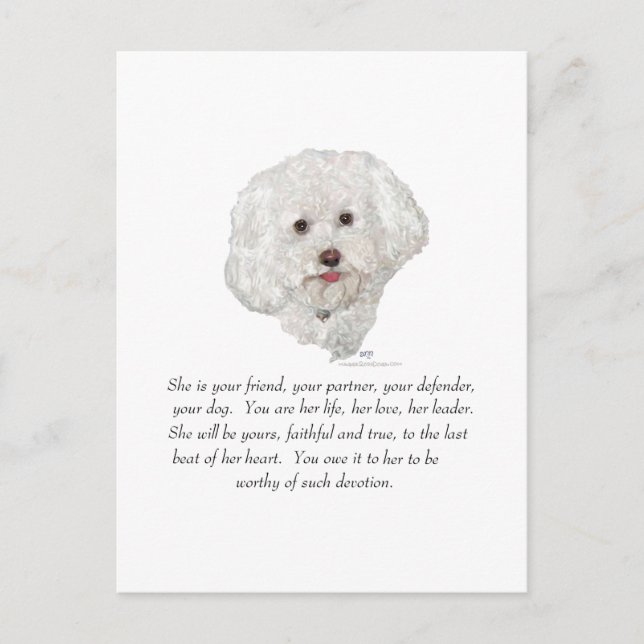 Keepsake, Female Dog Postcard (Front)