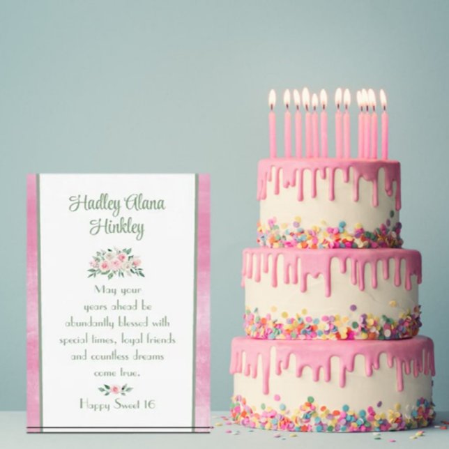 Keepsake gift! Unique Sweet 16 Photo Block (Creator Uploaded)