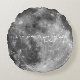 Keepsake I Love You to the Moon Personal Message  Round Cushion