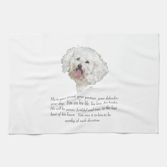 Keepsake, Male Dog Tea Towel (Horizontal)