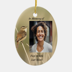 Keepsake Memorial Photo Bird Garden Nature  Ceramic Ornament