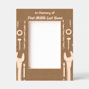 Keepsake Memorial Photo Prayer Tools Mechanic Etched Frames