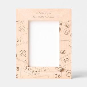 Keepsake Memory Photo Prayer Bingo Game Etched Frames
