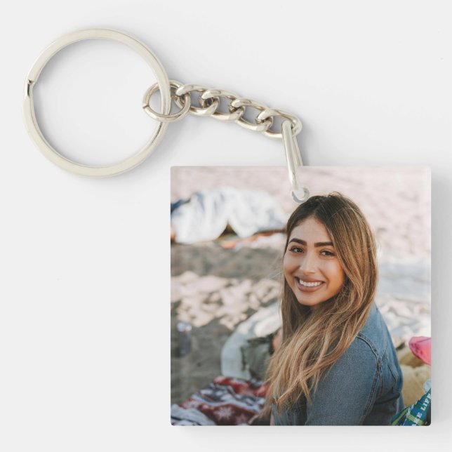Keepsake Modern Graduate Photo Key Ring (Front)