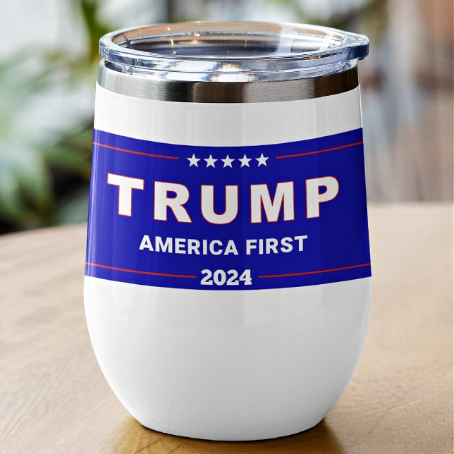 Keepsake, Name Trump 2024 America First 11oz Blue (Creator Uploaded)