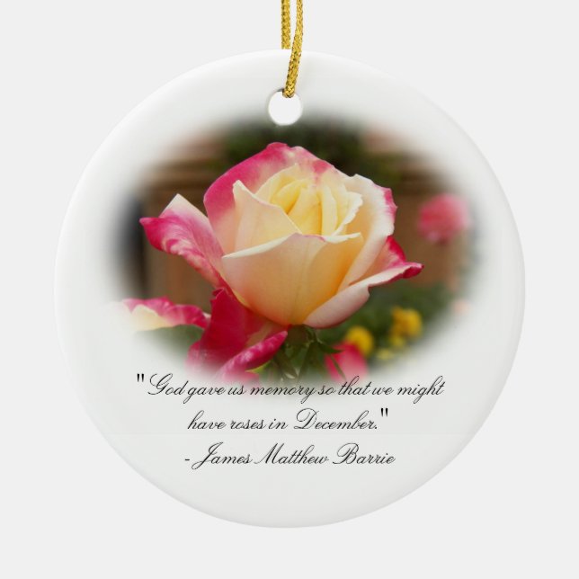 Keepsake Ornament - Roses in December (Front)