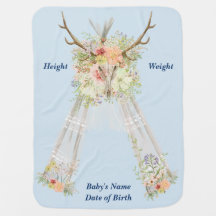 Keepsake Personalised Newborn Birth Blanket