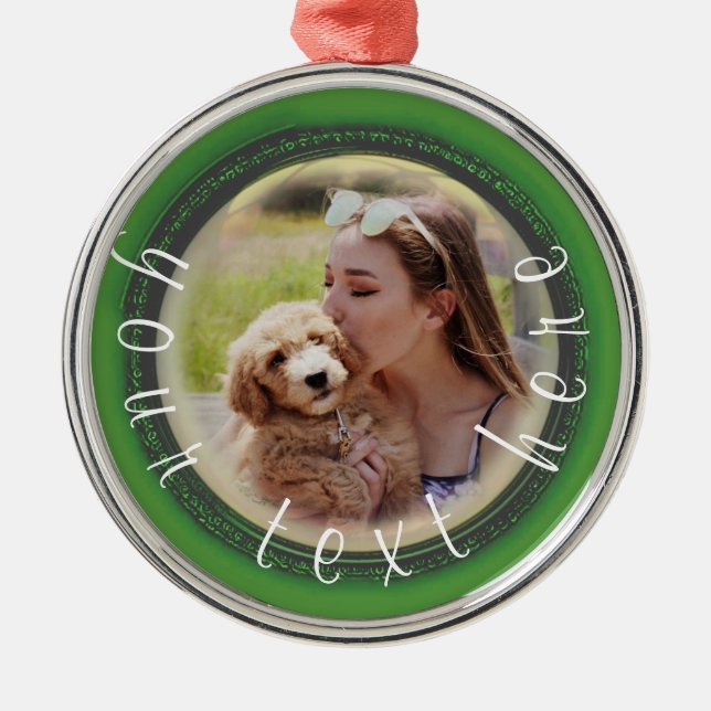 Keepsake Personalised Photo Christmas Metal Ornament (Front)