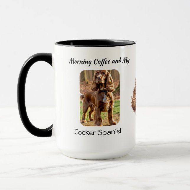 Keepsake Photo Cocker Spaniel Personalise Mug (Left)