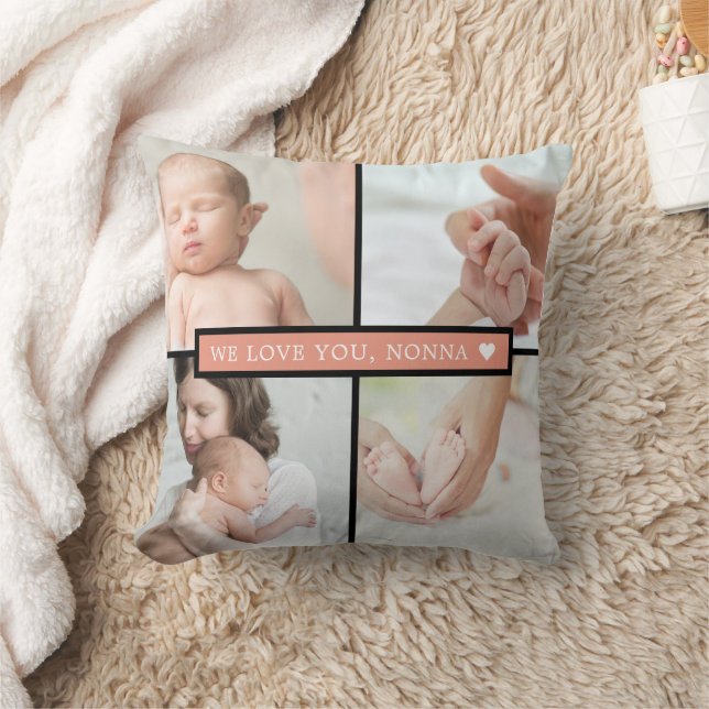 Keepsake Photo Collage Personalised Carol Cushion (Blanket)