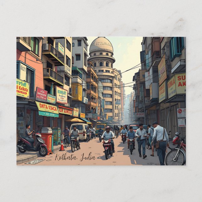 Keepsake Souvenir for downtown Kolkata, India  Postcard (Front)