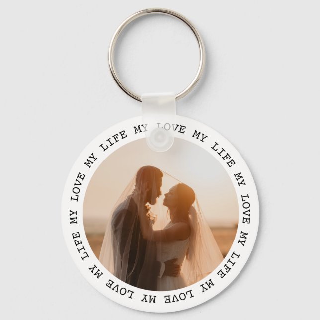 Keepsake Wedding Photo Key Ring (Front)