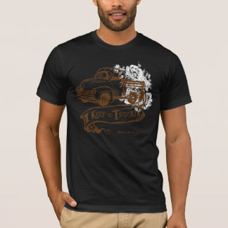 Keeptruckin'-withflowers-brown T-Shirt