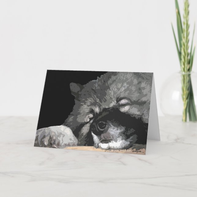 Keeshond any occasion greeting card (Front)