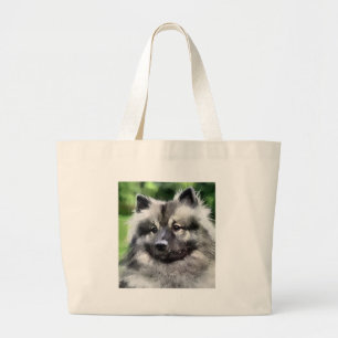 Keeshond Art Gifts Large Tote Bag
