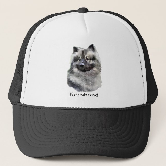 Keeshond Art Gifts Trucker Hat (Front)