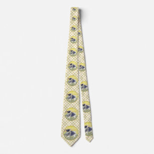 Keeshond Aspen Painting - Cute Original Dog Art Tie