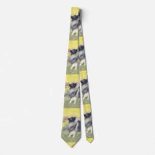 Keeshond Aspen Painting - Cute Original Dog Art Tie