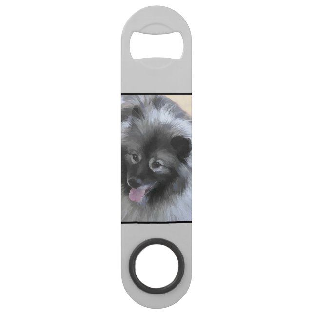 Keeshond Bailey Painting - Cute Original Dog Art (Back)