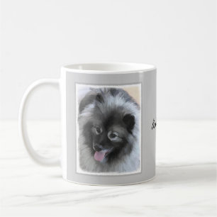 Keeshond Bailey Painting - Cute Original Dog Art Coffee Mug