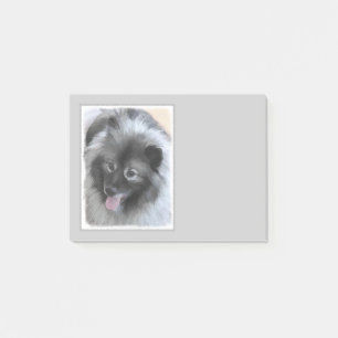 Keeshond Bailey Painting - Cute Original Dog Art Post-it Notes