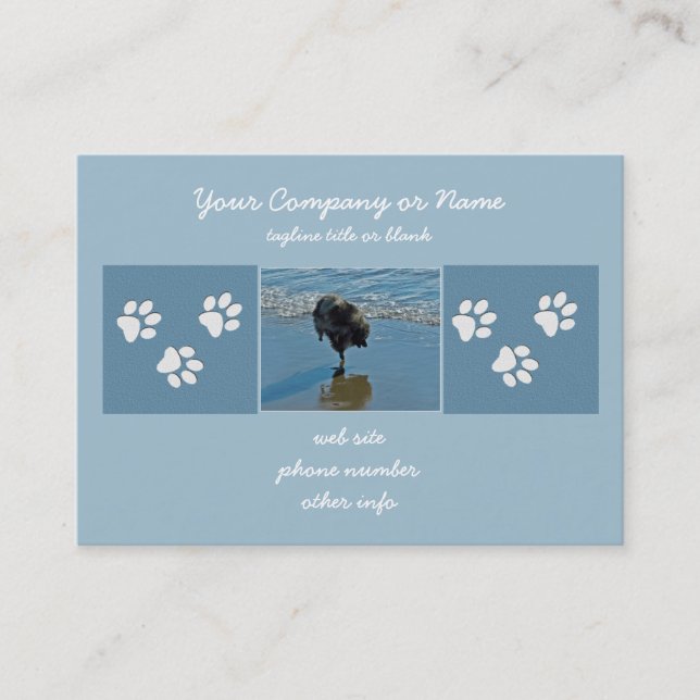 Keeshond Ballet Photograph - Cute Original Dog Art Business Card (Front)