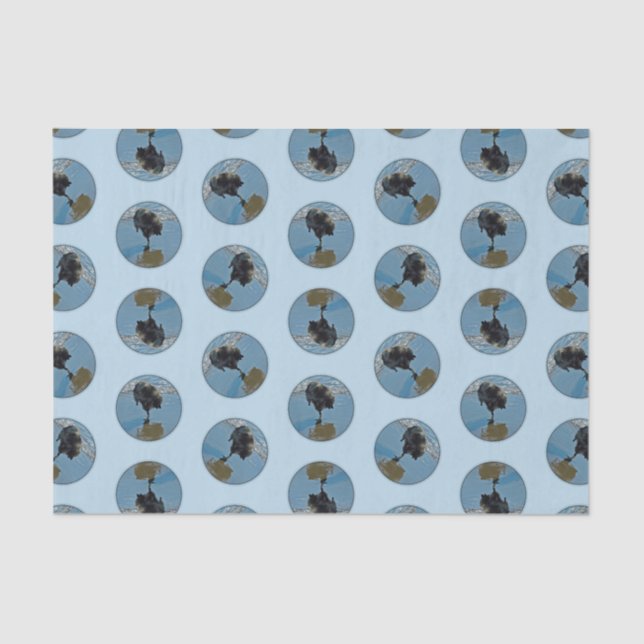 Keeshond Ballet Photograph Cute Original Dog Art Tissue Paper (Front)