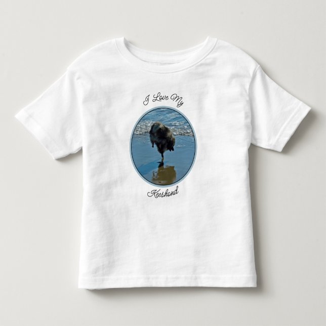 Keeshond Ballet Photograph - Cute Original Dog Art Toddler T-Shirt (Front)