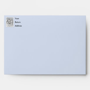 Keeshond Beth Painting - Cute Original Dog Art Envelope
