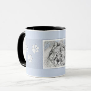 Keeshond Beth Painting - Cute Original Dog Art Mug