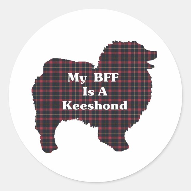 Keeshond BFF Sticker (Front)