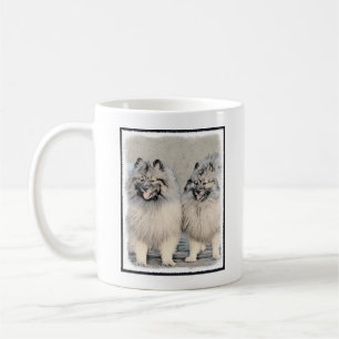 Keeshond Brothers Painting - Original Dog Art Coffee Mug