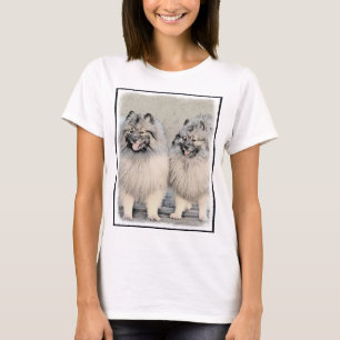 Keeshond Brothers Painting - Original Dog Art T-Shirt