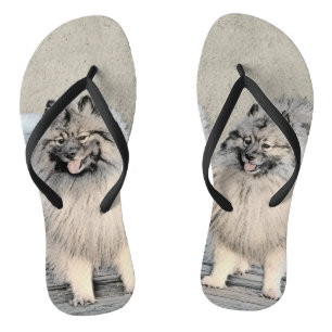 Keeshond Brothers Painting - Original Dog Art Thongs