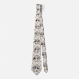 Keeshond Brothers Painting - Original Dog Art Tie