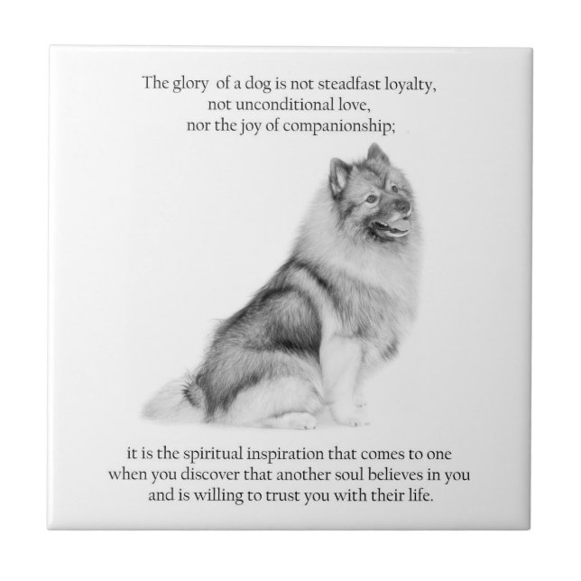 Keeshond Ceramic Tile (Front)