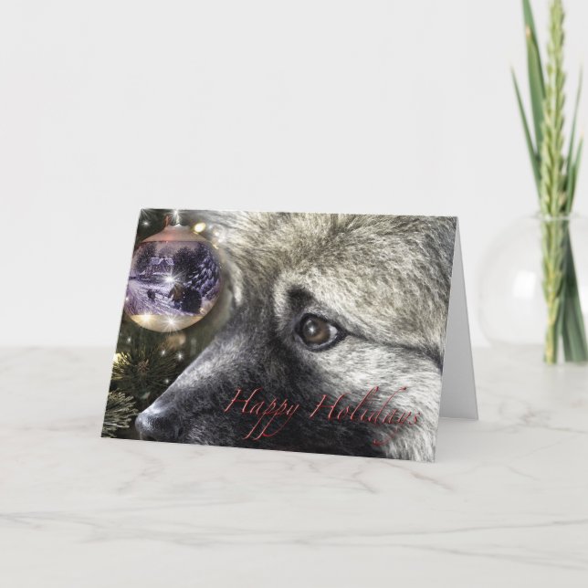 Keeshond Christmas card (Front)