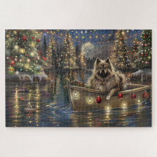 Keeshond Christmas Festive Voyage Jigsaw Puzzle