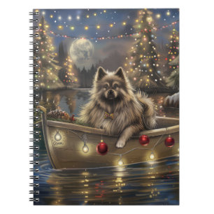 Keeshond Christmas Festive Voyage Notebook