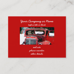 Keeshond Christmas Old Truck Painting Dog Art Business Card