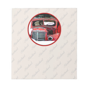 Keeshond Christmas Old Truck Painting Dog Art Notepad