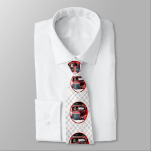 Keeshond Christmas Old Truck Painting Dog Art Tie