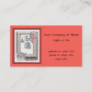 Keeshond Christmas Winter Window Painting Dog Art Business Card