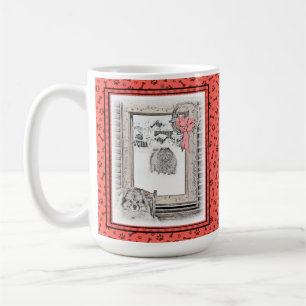 Keeshond Christmas Winter Window Painting Dog Art Coffee Mug