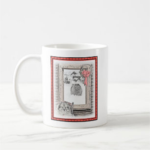 Keeshond Christmas Winter Window Painting Dog Art Coffee Mug