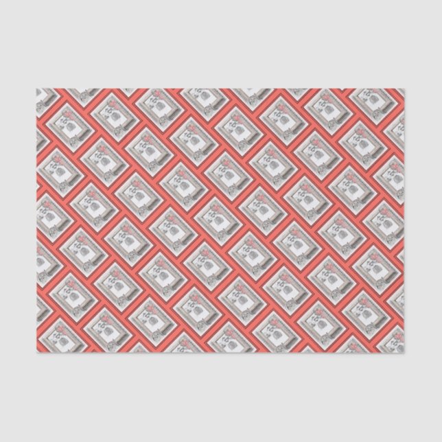 Keeshond Christmas Winter Window Painting Dog Art Tissue Paper (Front)