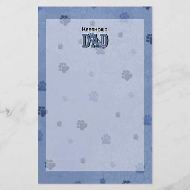 Keeshond DAD Stationery (Front)