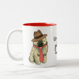 Keeshond Dad Two-Tone Coffee Mug